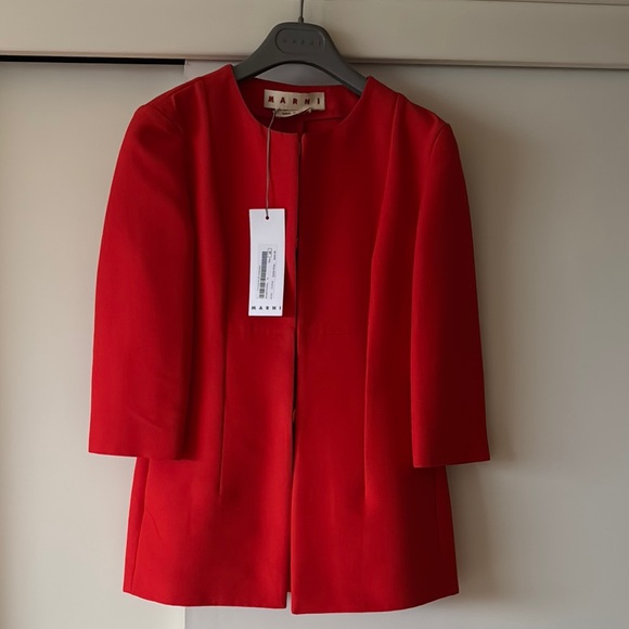Marni Red Blazer Sz 38 - Picture 1 of 6
